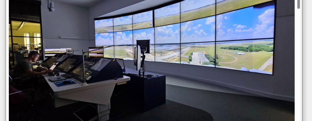 iBross airport control room with video wall
