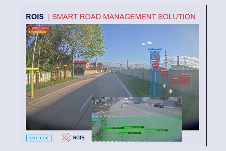 SOFTEC ROIS smart road management solution — AI road-defect detection